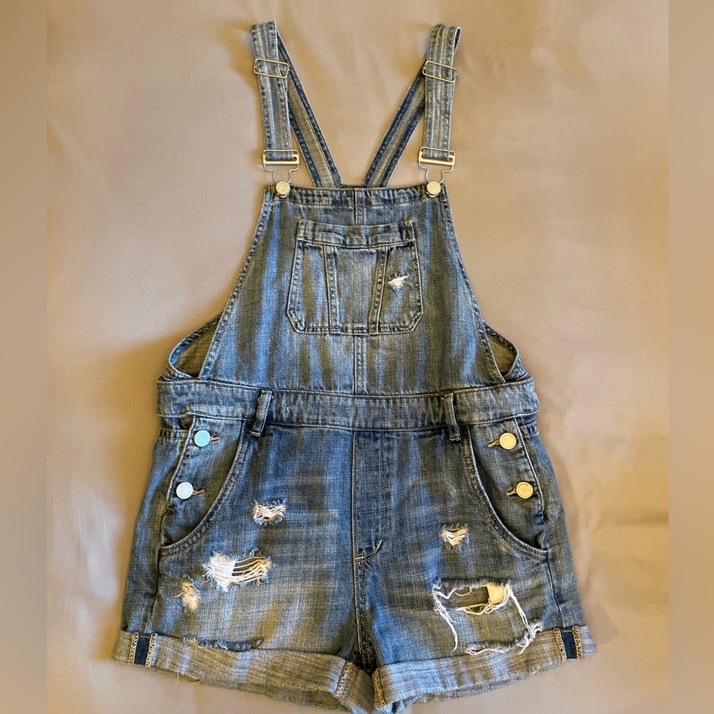 Blank NYC Jean Overall Shorts